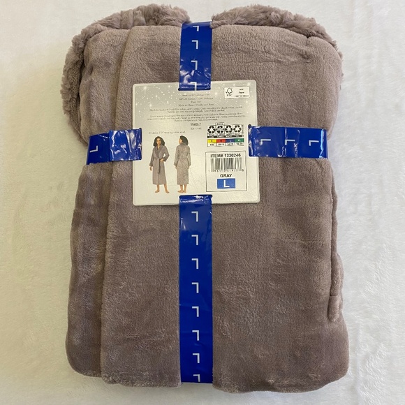 Carole Hochman Ladies’ Cozy Plush Robe, Purple/Lavender/Gray, Large NWT - Picture 7 of 14